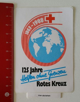 Decal/Decal: 125 Years of Helping Without Borders Red Cross 1863-1988 120217100