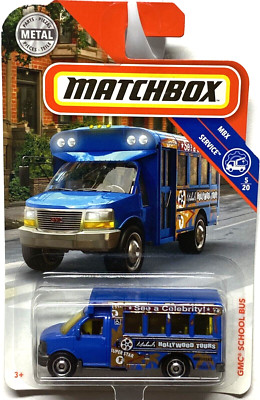 MATCHBOX MBX Service 6/20 GMC SCHOOL BUS MICHAEL'S HOLLYWOOD TOURS-IN PROTECTOR