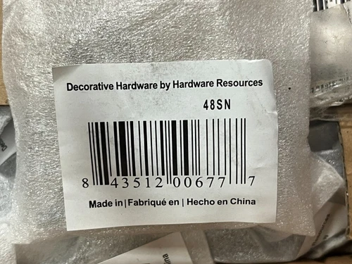 Qty of Five Decorative Hardware by Hardware Resources Cabinet Handles 48SN (F3) - Picture 1 of 4