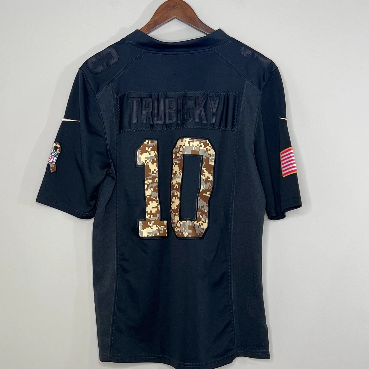 Nike NFL Salute to Service Black Jersey Chicago Bears 10 Trubisky