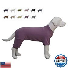 Lovelonglong Ribbed Dog Pajamas Cotton Knitted Dog Jumpsuits 4 Legged All Sea