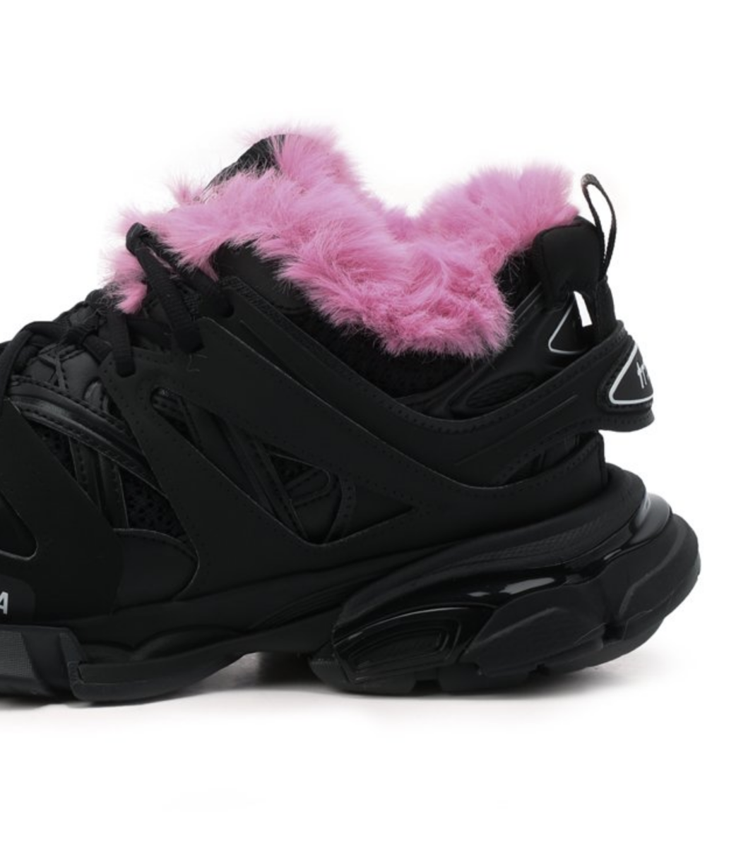 Balenciaga Track Sneaker Faux Fur-lined Shoes Trainers Mesh