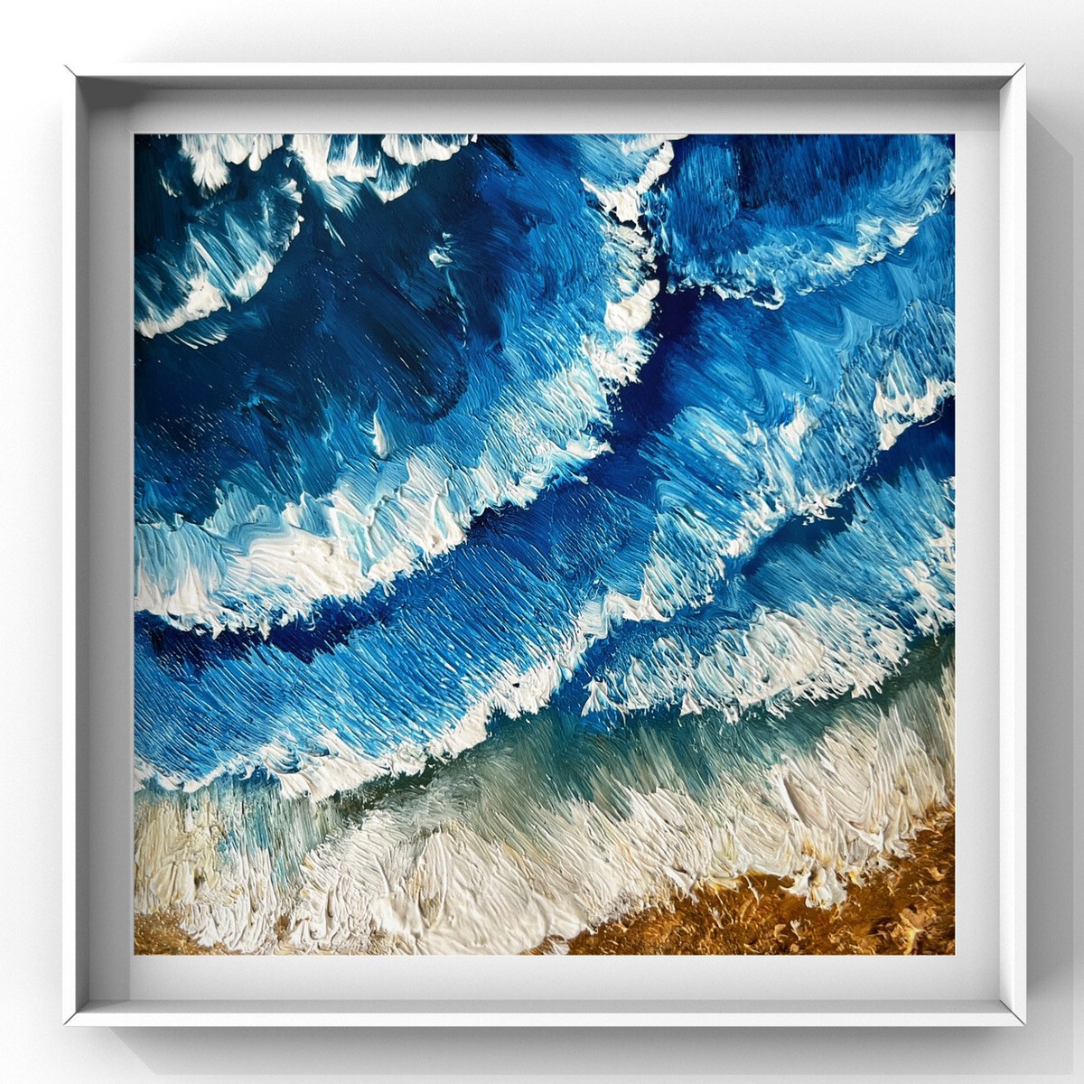 Amazing Seascape Textured Original Oil Painting Sea Ocean