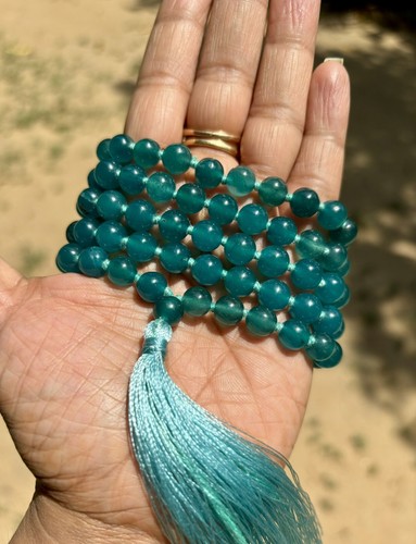 8 mm Rnd 108+1 Beads IOLITE JADE Jaap Mala Rosary Japa Mala, Jewelry Energized - 第 1/8 張圖片
