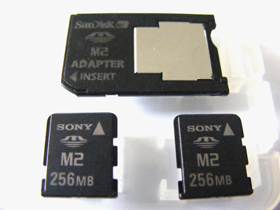 2 X 256MB Memory Stick Micro M2 SONY ( 2 x 256 MB MS Micro M2) + Adapter SanDisk