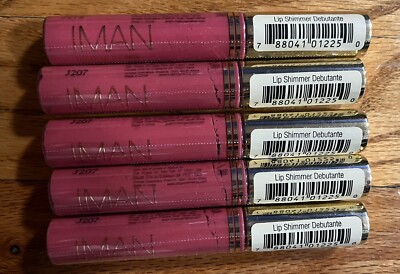 Bundle Lot of 5 Iman Cosmetics Luxury Moisturizer￼ ￼Lip Shimmer Debutante New
