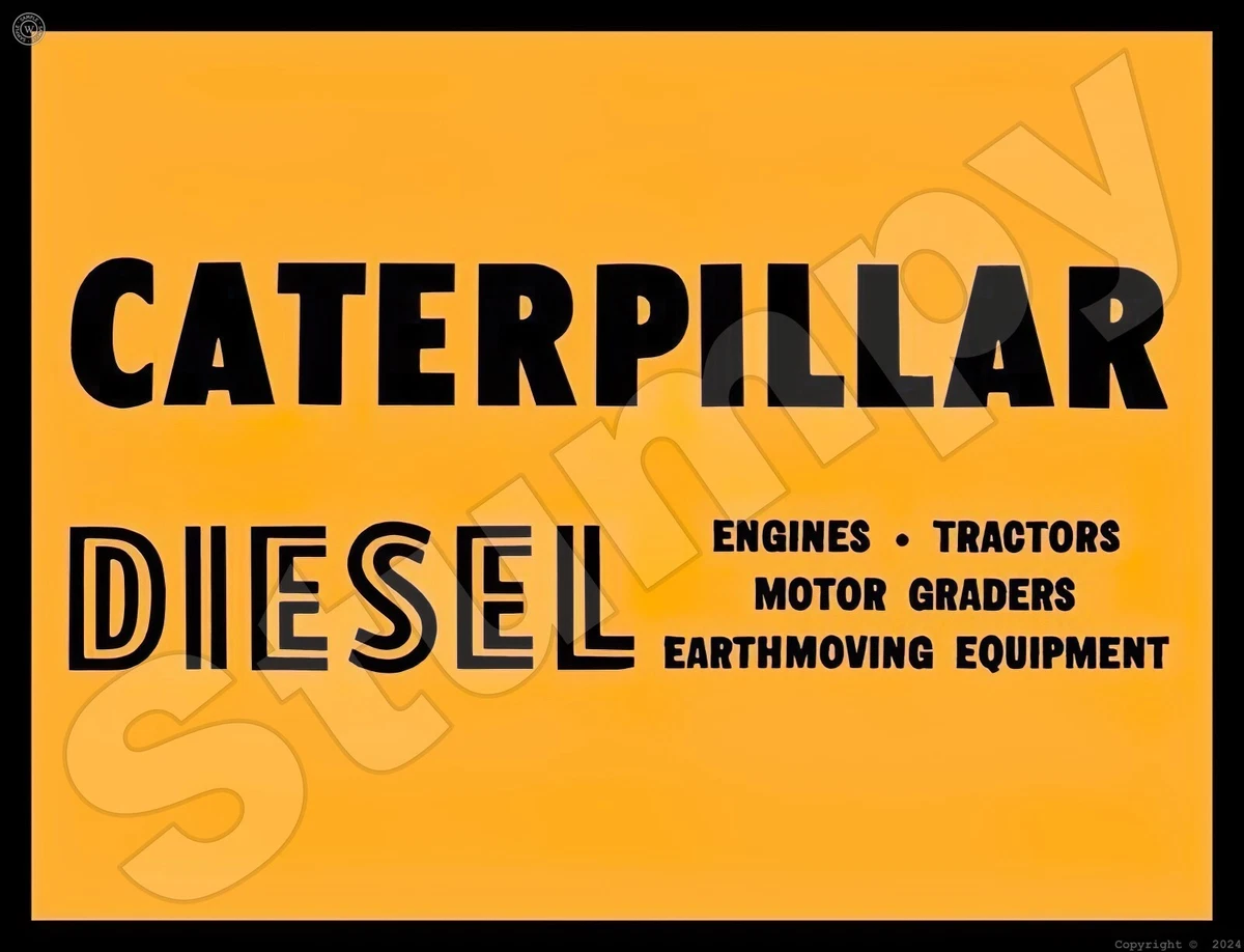 Case Tractor Sign Vintage CAT Caterpillar Heavy Equipment 1980s Diesel ...