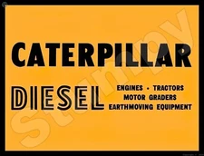 Caterpillar Diesel Metal Sign 9" x 12" or 12" x 16"