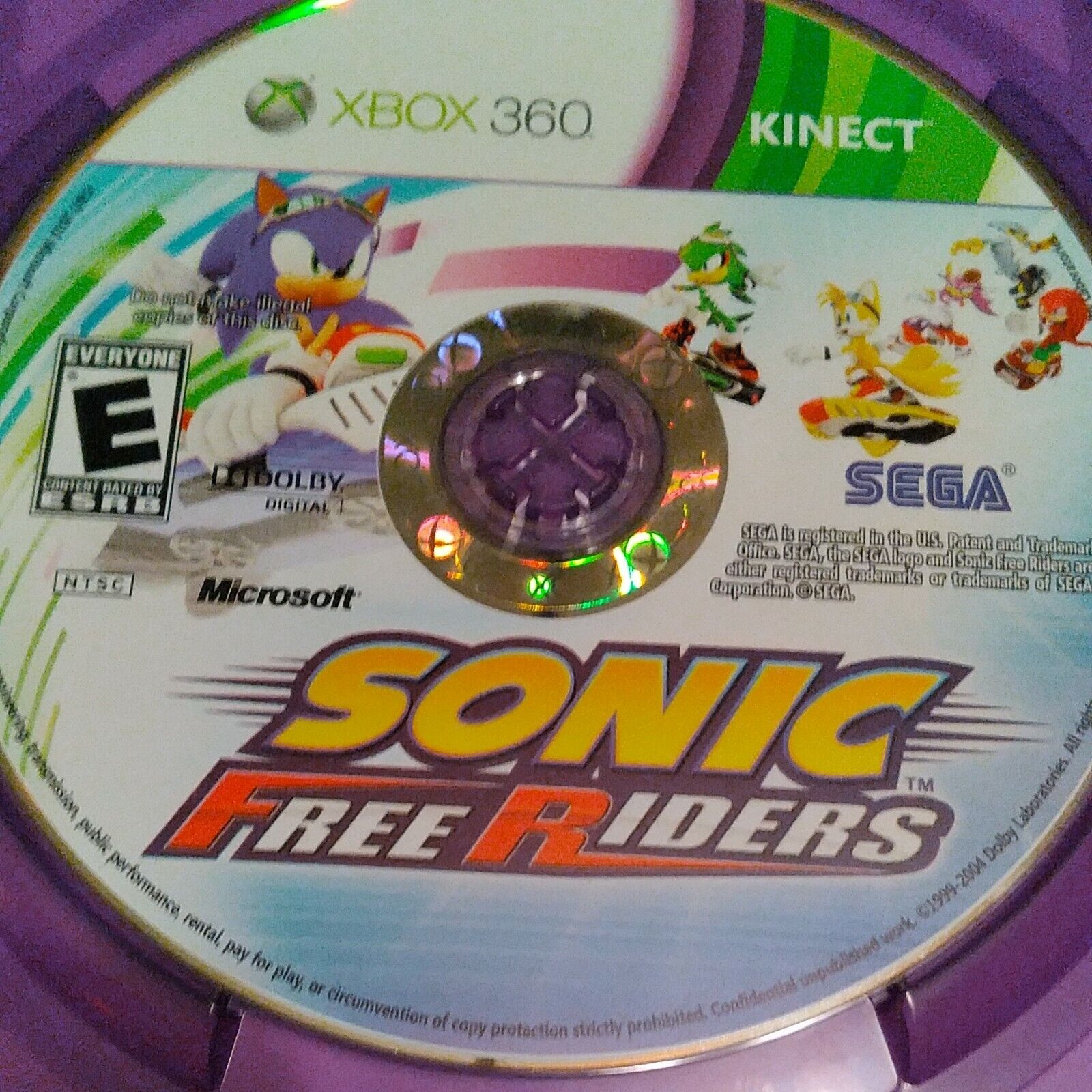 Lot (3) Microsoft Xbox 360 Kinect Games Sonic Free Riders Spongebob Surf &  Skate