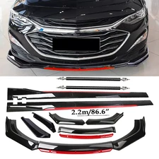Front Bumper Lip Chin Spoiler Splitter Body Kit Glossy Black For Chevrolet Im