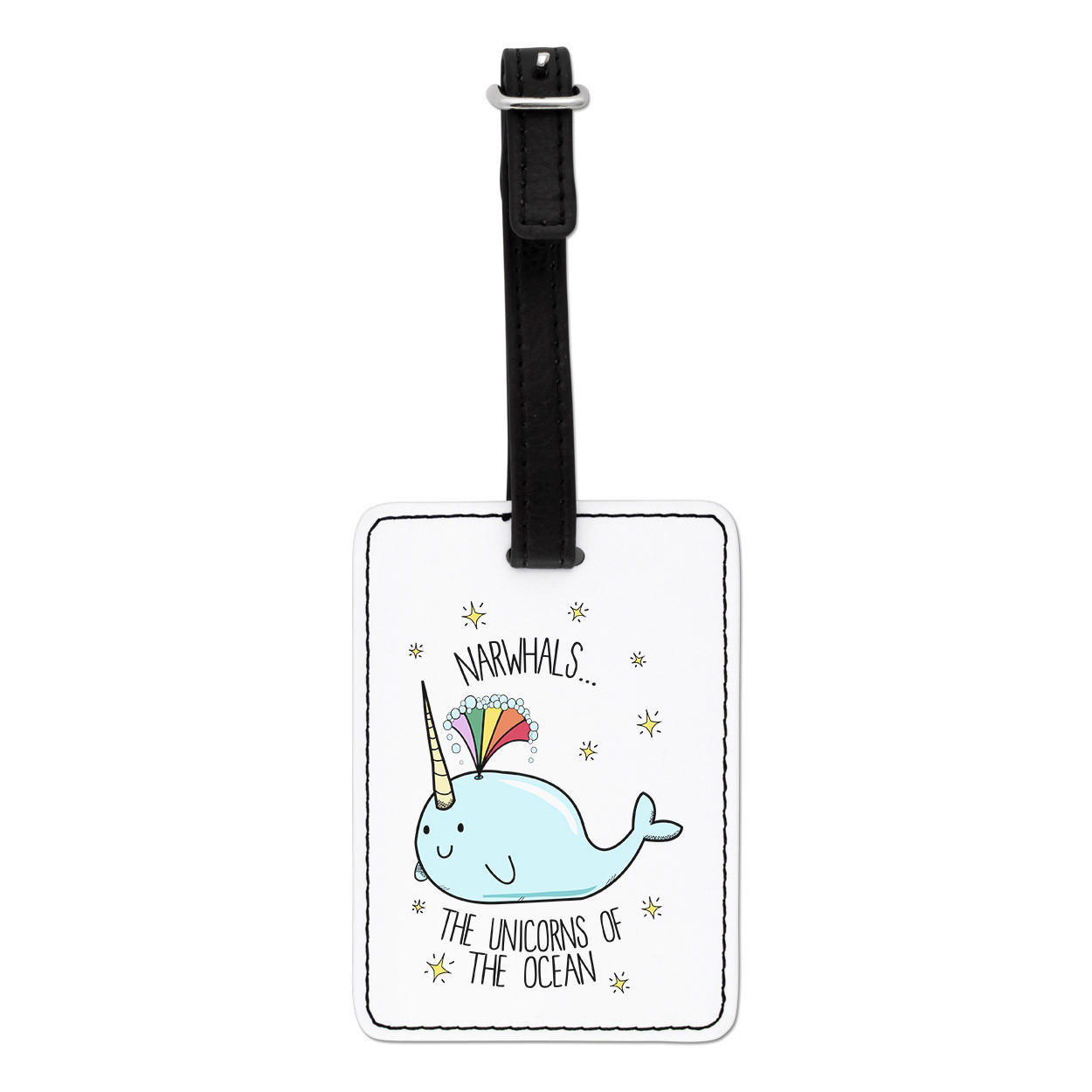Narwhals The Unicorns Of The Ocean Visual Luggage Tag Suitcase Bag - Travel