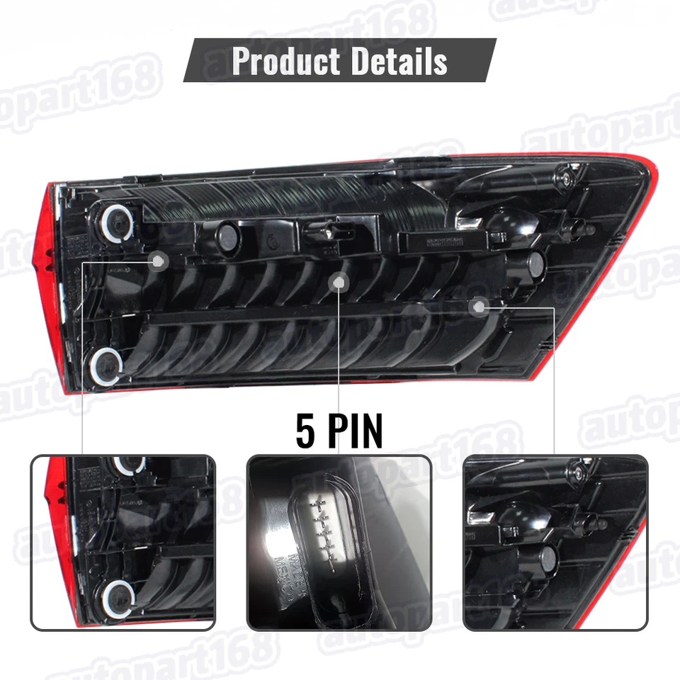 For 2020-2024 Volkswagen Jetta Left Driver LED Rear Tail Light Lamp US Outer Foto 2 de 4