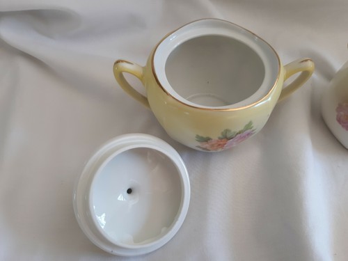 Beautiful Antique RS Germany Floral Cream and Sugar Set stunning set of 2 EUC - Picture 2 of 9