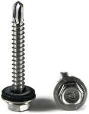 #14 Metal Roof Siding Screw Stainless Steel Roofing Screws w/ EPDM Washer QTY 25