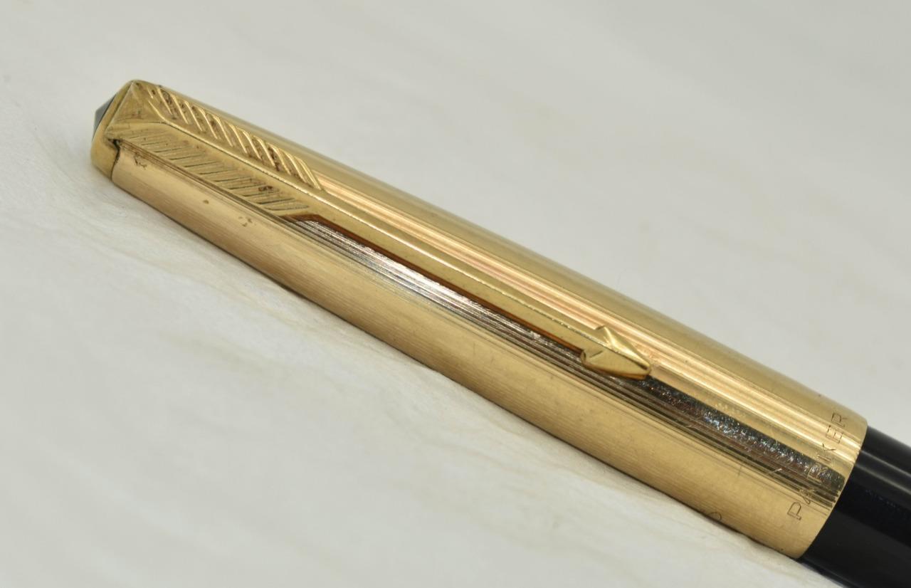 Rare Vintage PARKER 61 Fountain Pen Black Barrel Gold Filled Cap | eBay