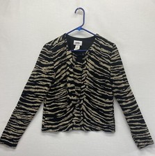 Vintage J.b.s. Ltd. Black Gold Jacket Cardigan Size M. 1c