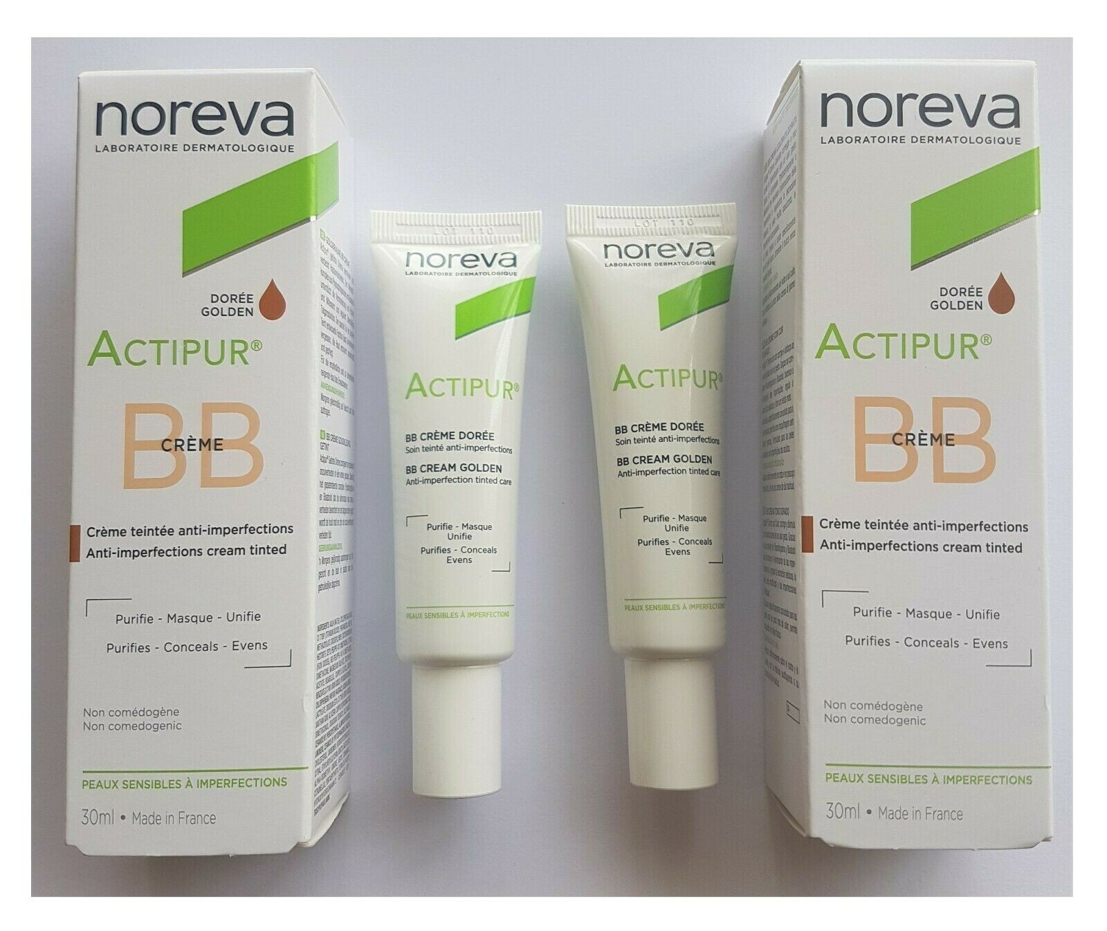 Noreva Actipur Anti Imperfections Cream Golden Tinted Duo 2x 30 Ml Ebay