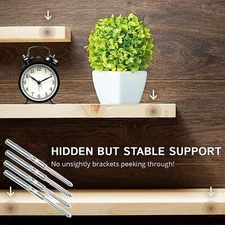 SpzcdZa 4pcs 5 inch Floating Shelf Invisible Support BracketHidden Shelf Supp...