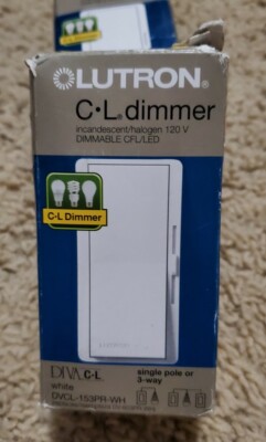Lutron Diva C-L Dimmer Switch White DVCL-153PR-WH - BRAND NEW SEALED
