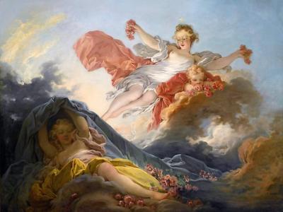 THE GODDESS AURORA by J. Fragonard Tile Mural Kitchen Backsplash Ceramic 10x8