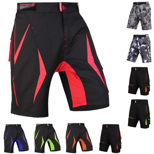 Pantaloncini MTB UOMO BICICLETTA Pantaloni Pantaloncini a compressione  imbottito rimovibile inclusa | eBay