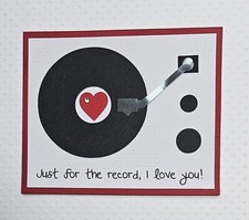 Just For The Record Valentines Title. Scrapbook, Card making Paper Piecing