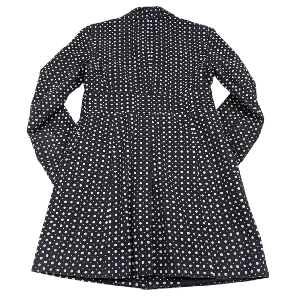 Gabardina para mujer LOFT Ann Taylor P-Coat lunares blancos y negros talla 4 Foto 3 de 4