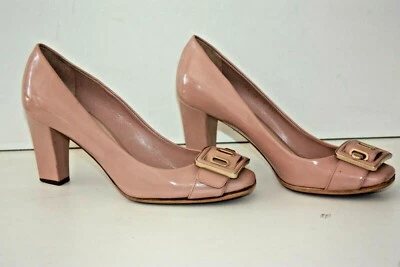 CHRISTIAN DIOR Escarpins Hauts Talons Tout Cuir Rose Poudré T 37.5 BE - Photo 1/4