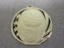 Basketball medal, Black  Gold, award, 2", ball, boys girls,1st place, engraved