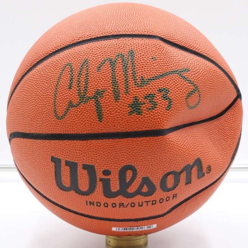 Alonzo Mourning signiertes Wilson Basketball Autogramm JSA COA D11460