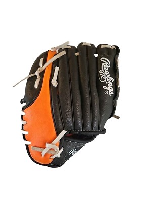 Rawlings Pro Preferred 軟式グローブ 黒/オレンジ Rawlings Black Orange Youth Unisex Baseball Glove Leather PL95DSO