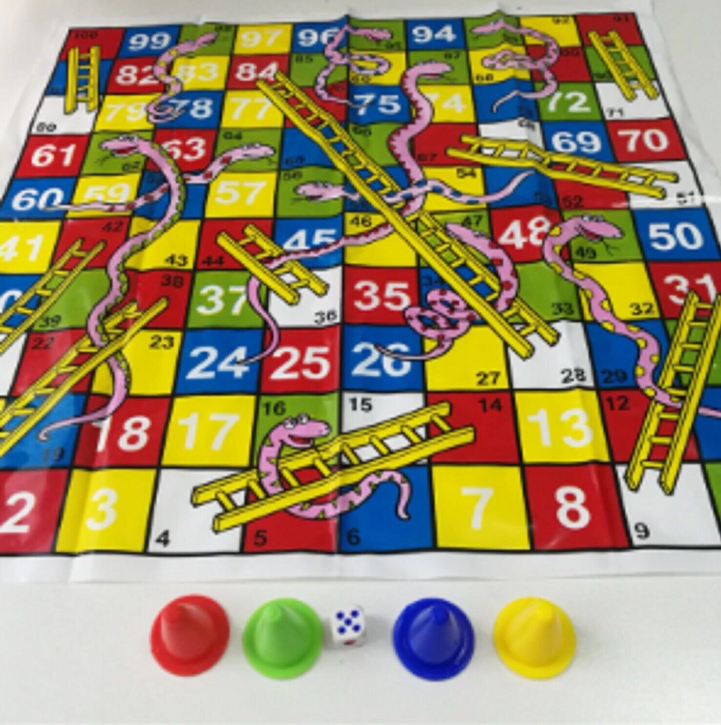 Snakes and ladders board game