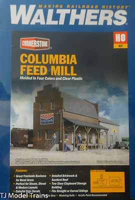 Walthers HO #933-3090 Columbia Feed Mill -- Kit 7-1/4 x 5-5/8 x
