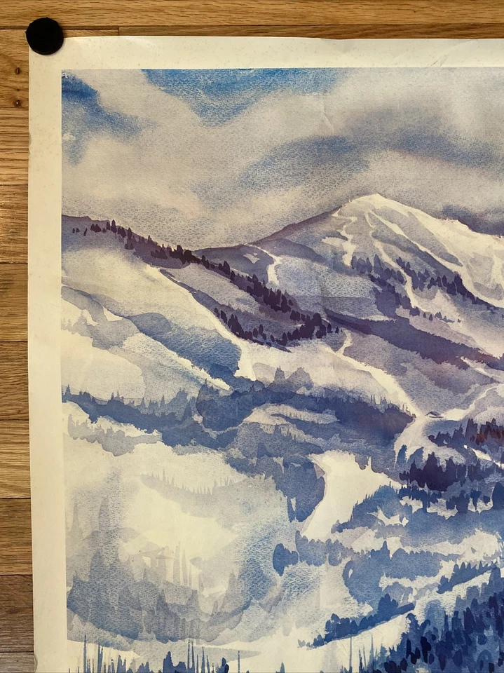 1980 XIII Olympic Winter Games Lake Placid Signed JOHN GALLUCCI Original Poster - Image 3 of 4