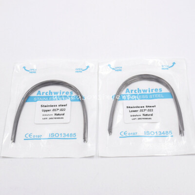 Alambre Ortodoncia Acero Inoxidable Arcos Rectangulares De Ortodoncia En Acero Inoxidable - Forma Ovoide/natural, Paquete De 10 Unidades AZDENT Llantas Braid