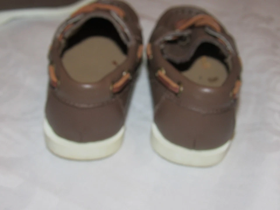 Janie and Jack 男孩 棕色 船鞋 乐福鞋 学步儿童 尺码 5 和 6 (2 双) — 第 3/4 张图片