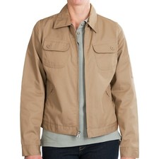 Dickies Womens Jacket Large Desert Sand Cotton Poly Twill Work Uniform Heritage