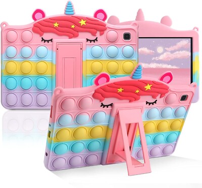 Samsung Tab A7 Lite Hülle 8,7 Zoll 2021 Pop Push Bubble Fidget Case mit Kickstan
