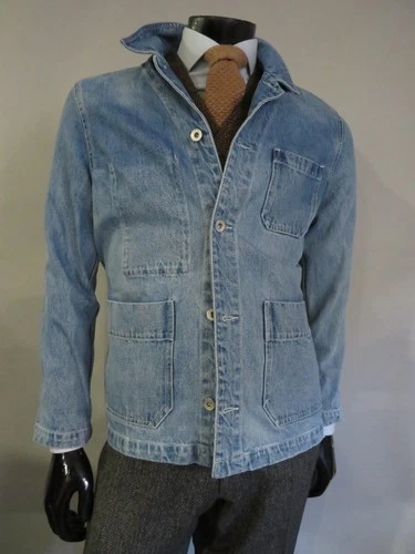 Alex Mill Men's Cotton Garment Dyed Shirt Jacket blue denim Size Medium - product listing photo