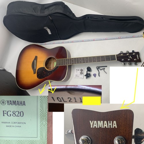 [Used] [Musical Instrument] [Acoustic Guitar] Yamaha "FG820" Brown Sunburst