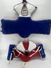 Lot of 2: MAD Taekwondo Hogu (Red/Blue) Chest Protectors Sparring Gear