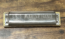 Vintage Marine Band Harmonica M Hohner Made In Germany 10 Hole in C