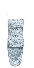 SHEIN Blue White Floral Sundress Women's Large Spaghetti Strap Midi Dress