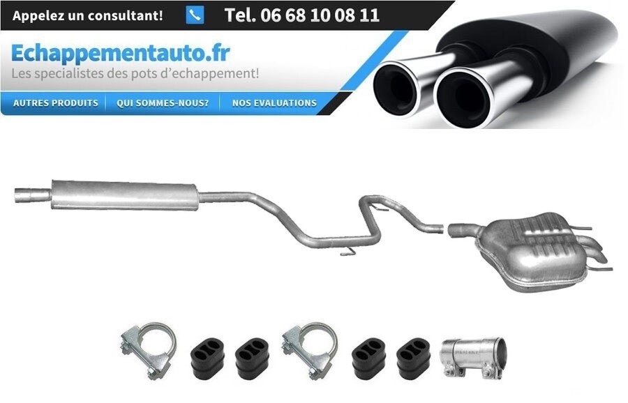 Échappement Saab 9-3 1.8 2.0 BioPower silencieux central 12792810