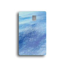 Blue Snow Crystals Card Skin
