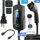 EV Charger 16A Electric Car Portable Charging Cable 6-20P/5-15P EVSE 110V - 220V