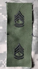 US Army Sergeant First Class SFC/E-7 BDU Rank OD Green Authentic Military NEW