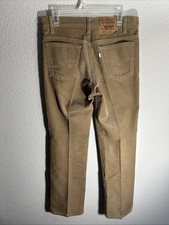 Vintage Levis 517 Pants Mens 33x30 Beige 80s Corduroy Bootcut Talon USA Made