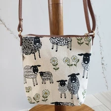 Erin Knitwear Crossbody Spring Lamb Cream Sling Bag Ireland Tapestry Purse