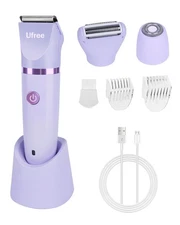 Ufree Bikini Trimmer Electric Razors for Women, Rechargeable Pubic Body Hair Tri